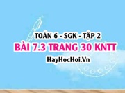 Bài 7.3 trang 30 Toán 6 Tập 2 Kết nối tri thức